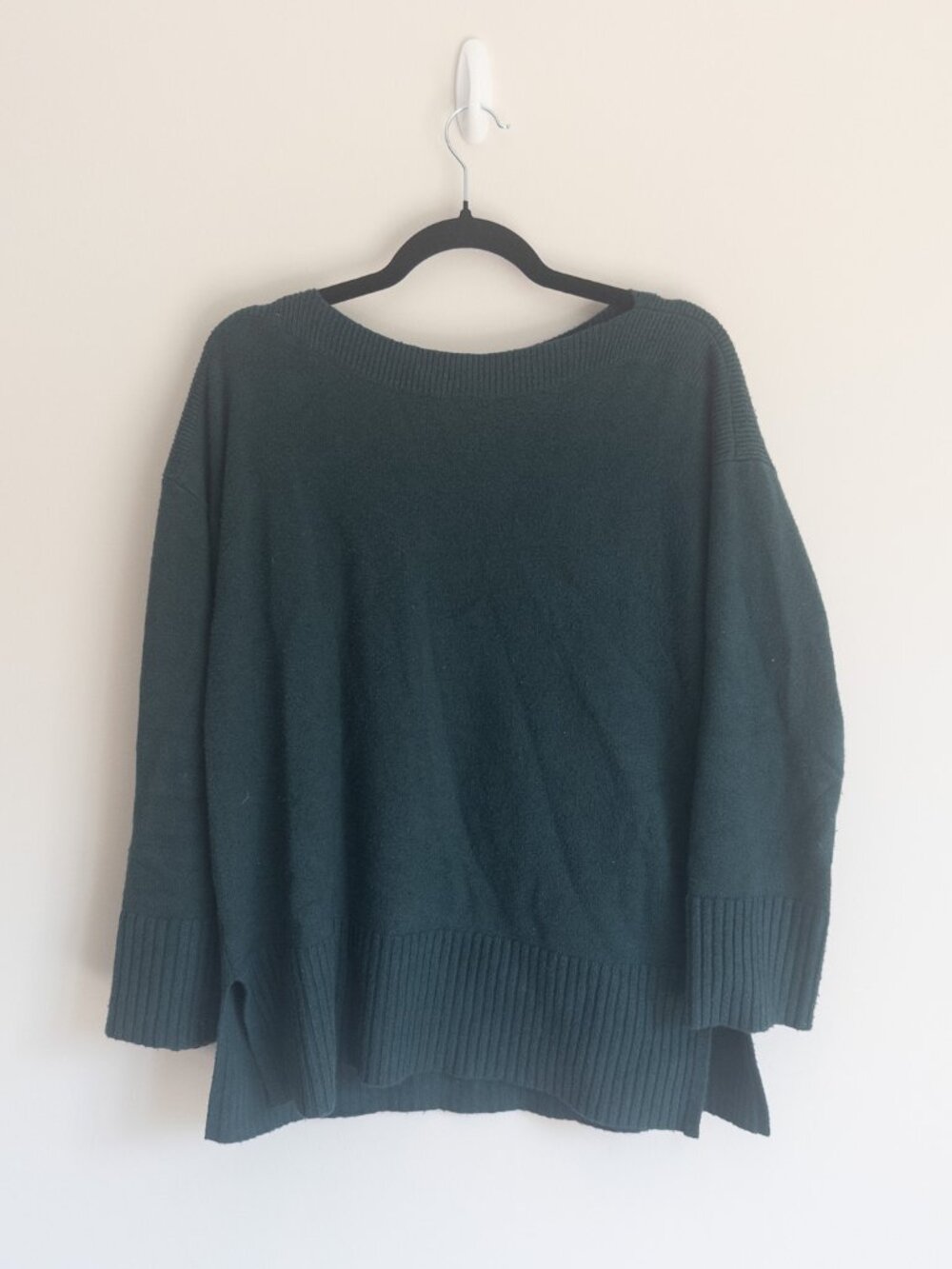 Green Balloon Sleeve Sleeve Sweater